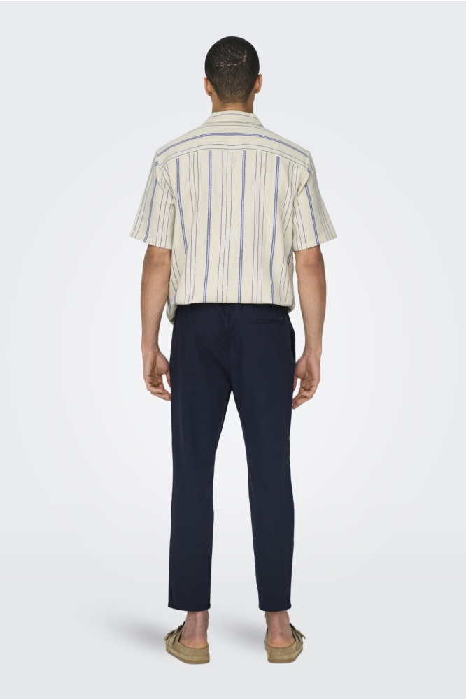 ONSLINUS CROP 0007 COT LIN PNT NOOS 22024966 Dark Navy